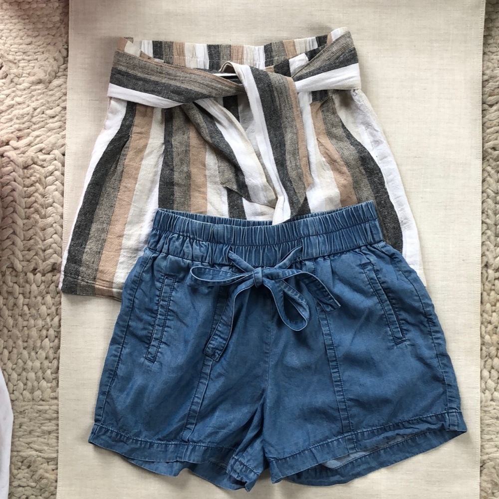 Paper bag style Dynamite shorts x2